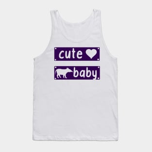 Tapir baby design cute animals love lowland tapir Tank Top